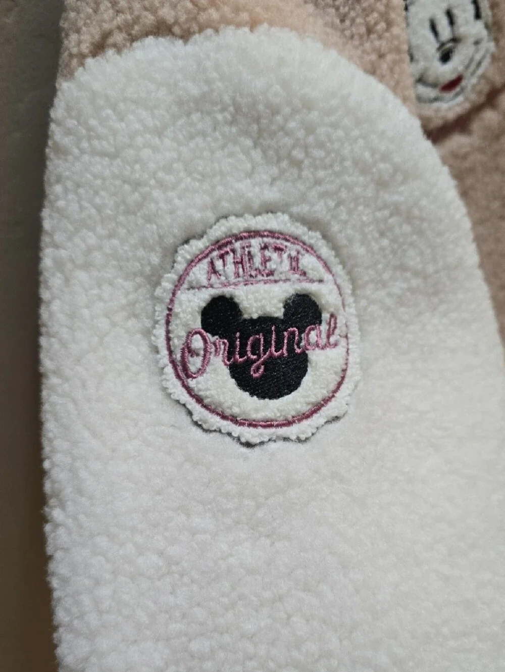 Disney Sherpa Jacket with Pink Patch & Cream Body